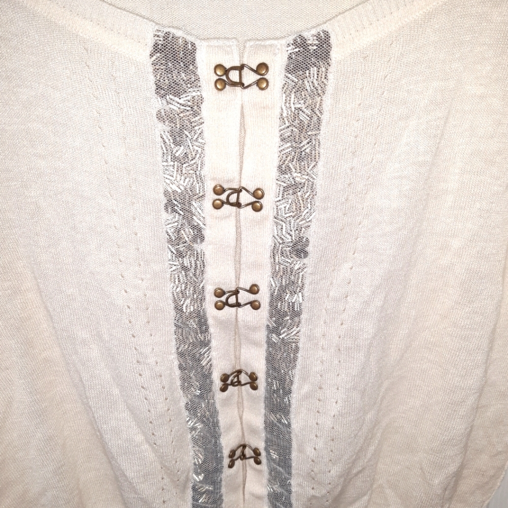 Anthropologie Mol Knits Cardigan Sweater Size S Linen and Silk